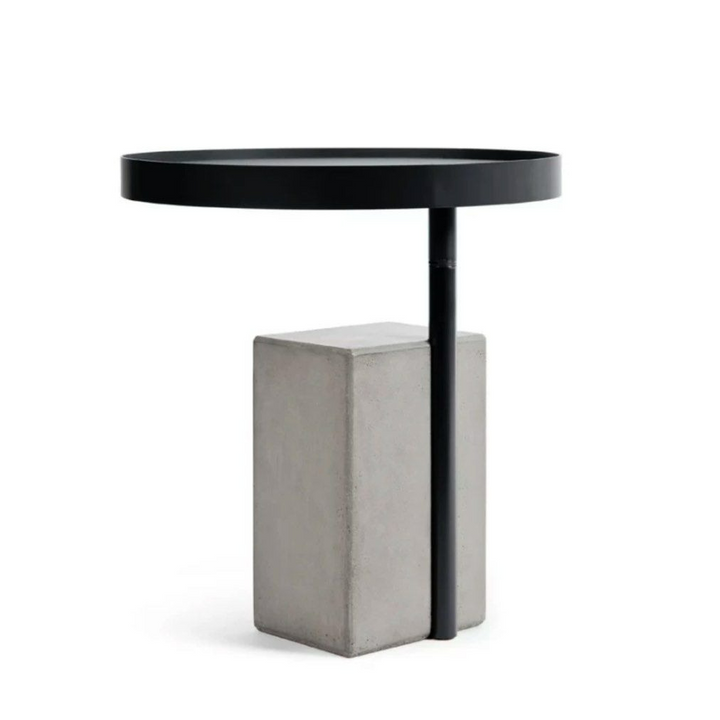 CORRINO Modern Concrete Metal Side Table