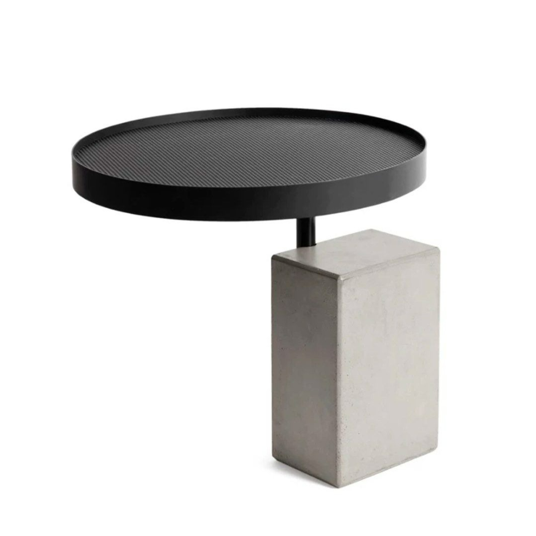 CORRINO Modern Concrete Metal Side Table