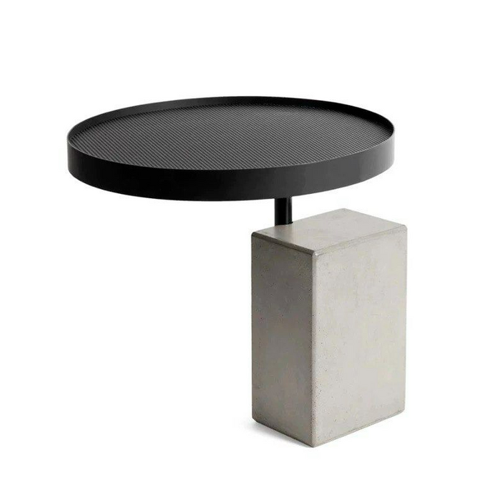 CORRINO Modern Concrete Metal Side Table