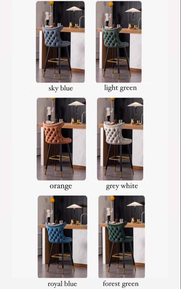 ARIA Modern Velvet Bar Stool