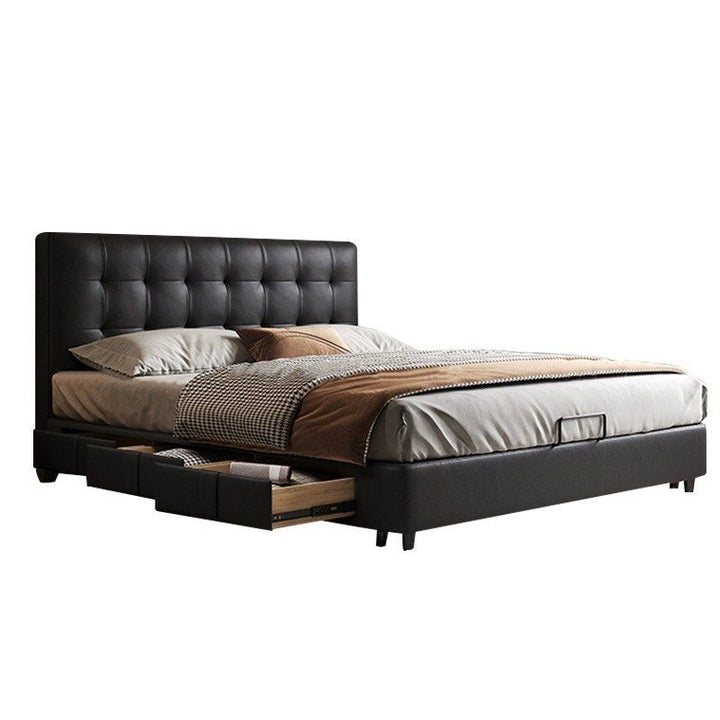 BLADE Modern Leather Storage Bedframe