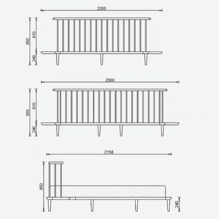 BOJA Rustic Solid Wood Bedframe