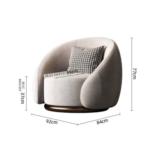 SLOANE Modern Rotatable Lounge Chair