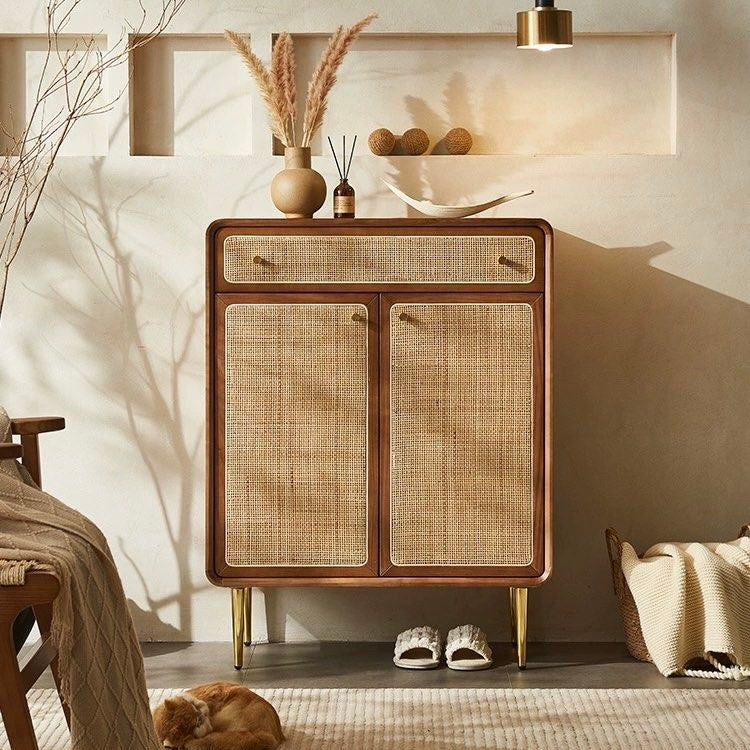 BRIDERS Vintage Rattan Shoe Cabinet