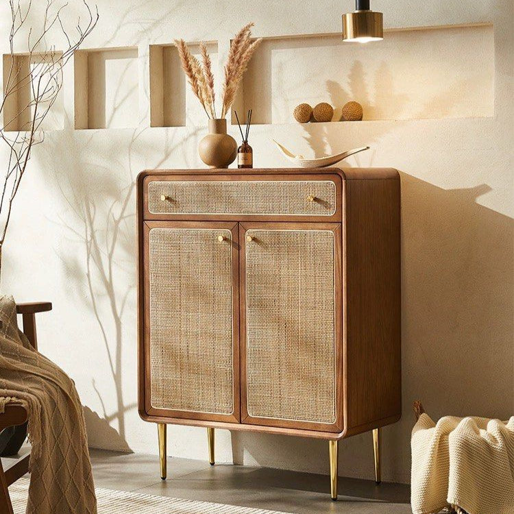 BRIDERS Vintage Rattan Shoe Cabinet