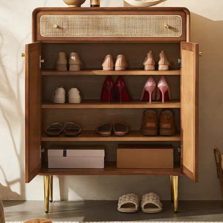 BRIDERS Vintage Rattan Shoe Cabinet