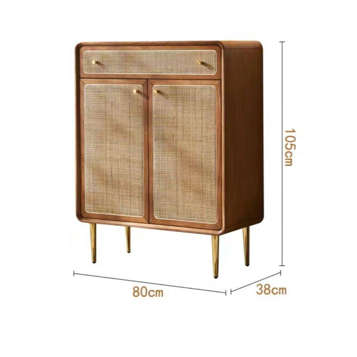 BRIDERS Vintage Rattan Shoe Cabinet