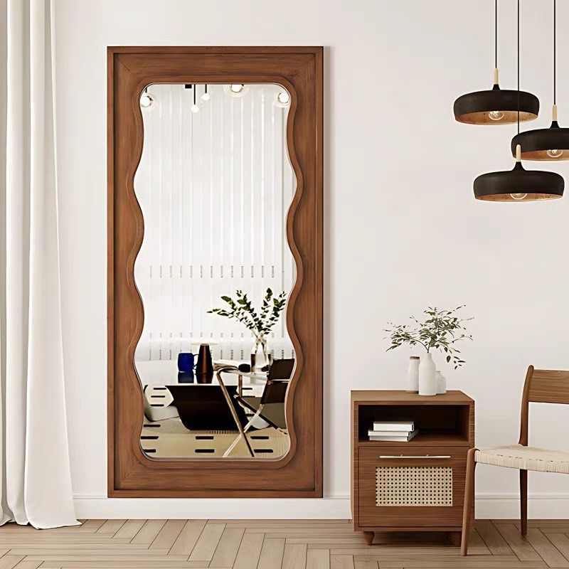 BRITON Modern Walnut Wall Mirror