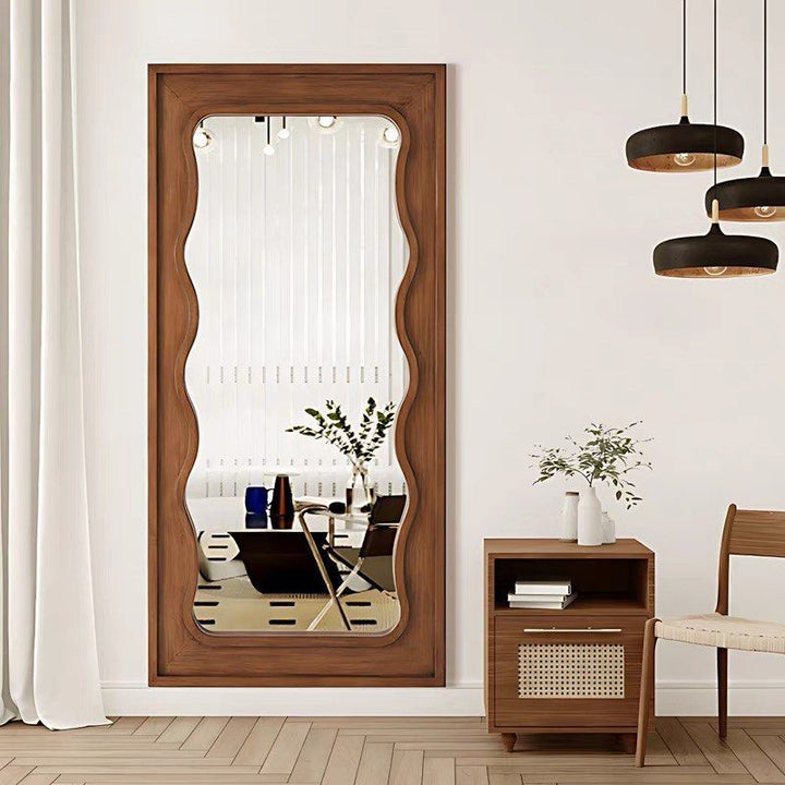 BRITON Modern Walnut Wall Mirror