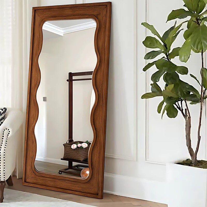 BRITON Modern Walnut Wall Mirror
