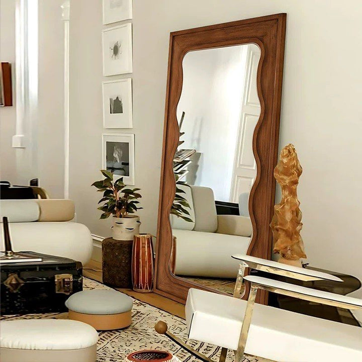 BRITON Modern Walnut Wall Mirror