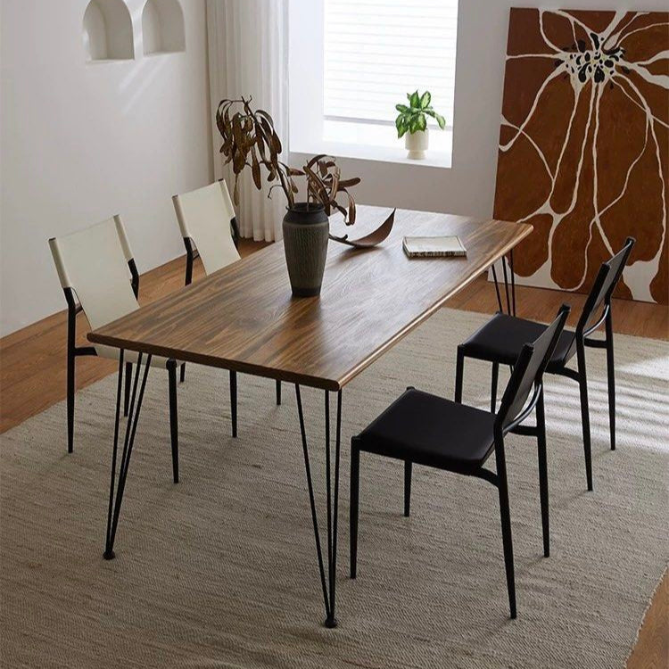 BROK Industrial Solid Wood Dining Table