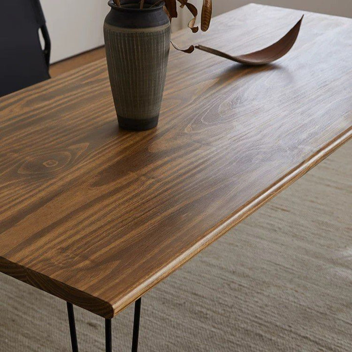BROK Industrial Solid Wood Dining Table
