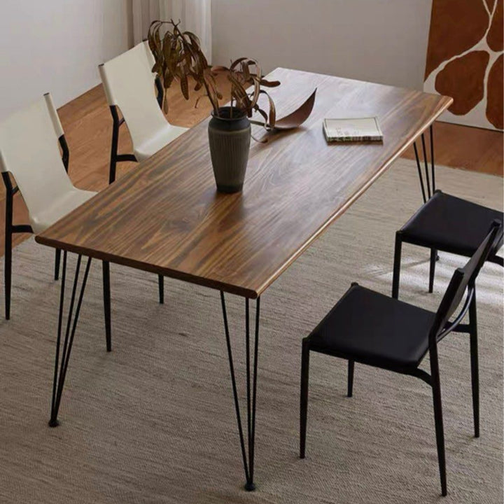 BROK Industrial Solid Wood Dining Table