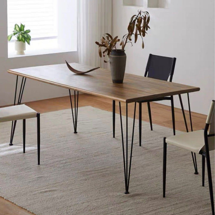 BROK Industrial Solid Wood Dining Table
