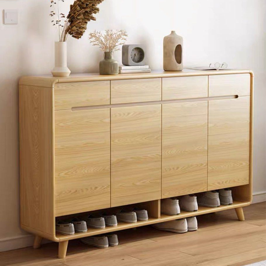 BURVLY Modern Oak Shoe Cabinet