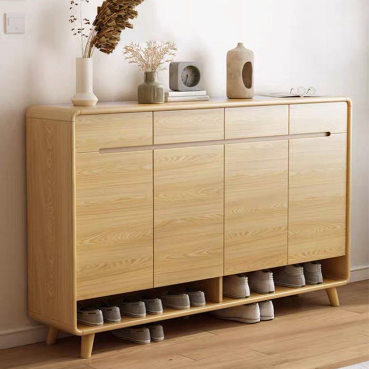 BURVLY Modern Oak Shoe Cabinet
