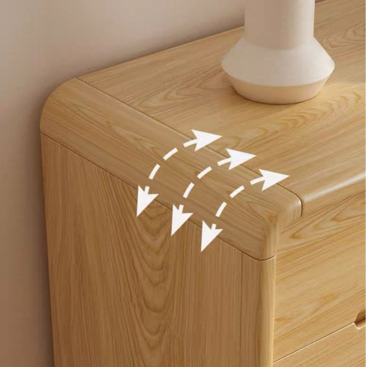 BURVLY Modern Oak Shoe Cabinet