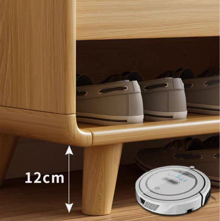 BURVLY Modern Oak Shoe Cabinet