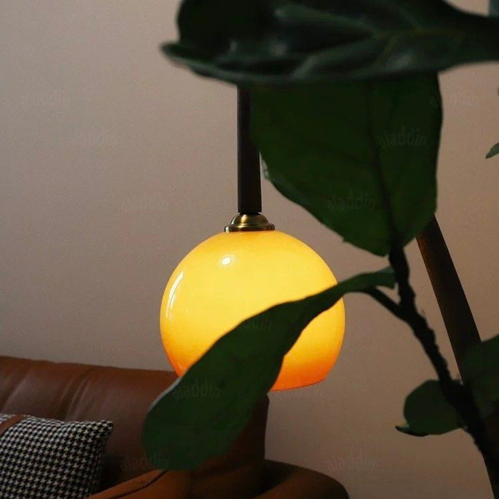 CADEN Oriental Solid Wood Standing Lamp