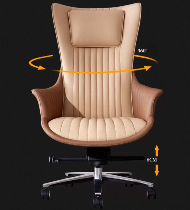 CAFRIEL Modern Genuine Leather Office Chair
