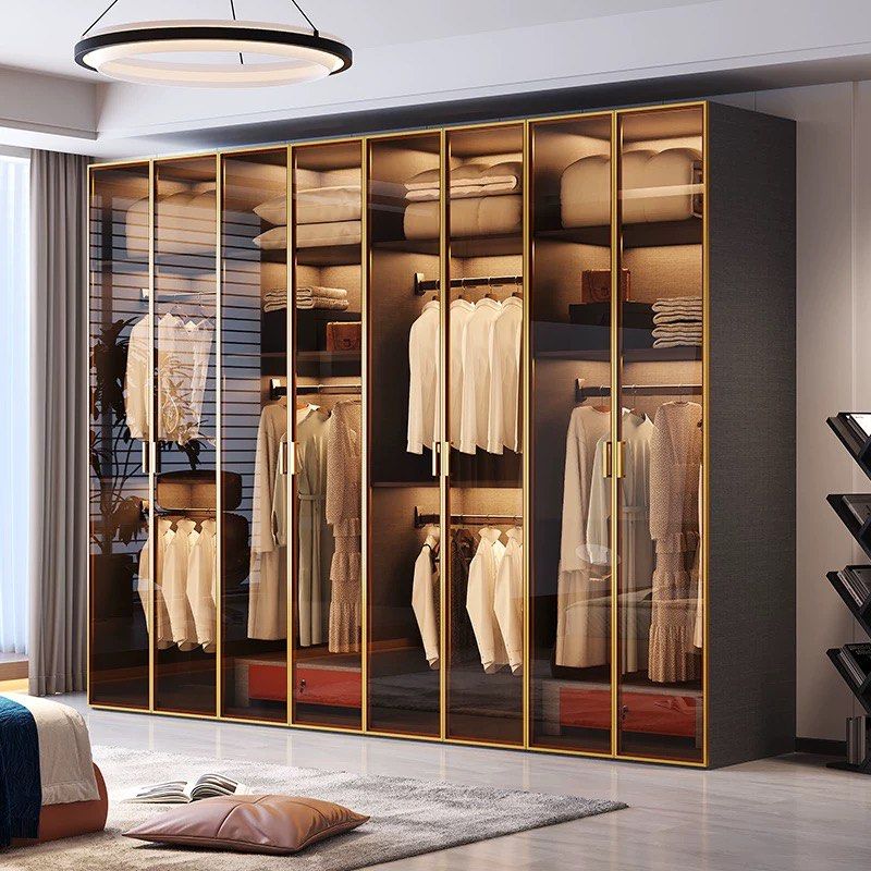 CALHUR Modern Glass Wardrobe