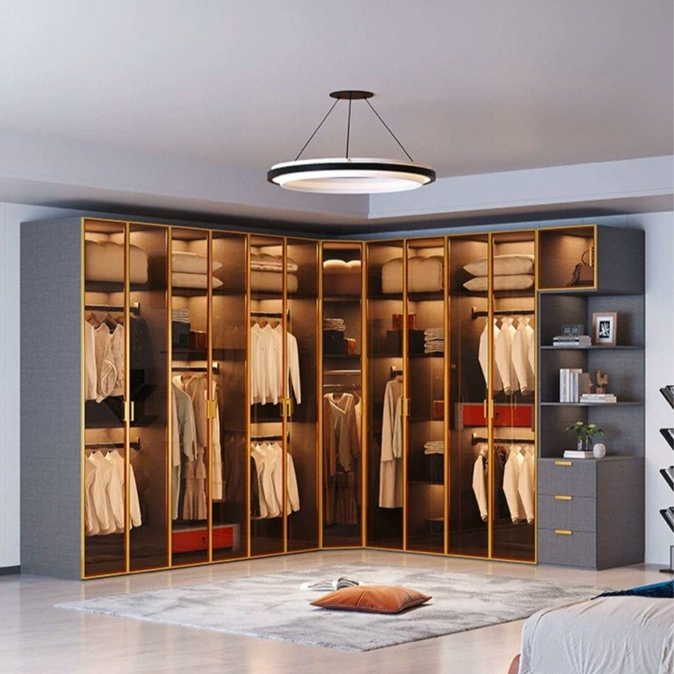 CALHUR Modern Glass Wardrobe