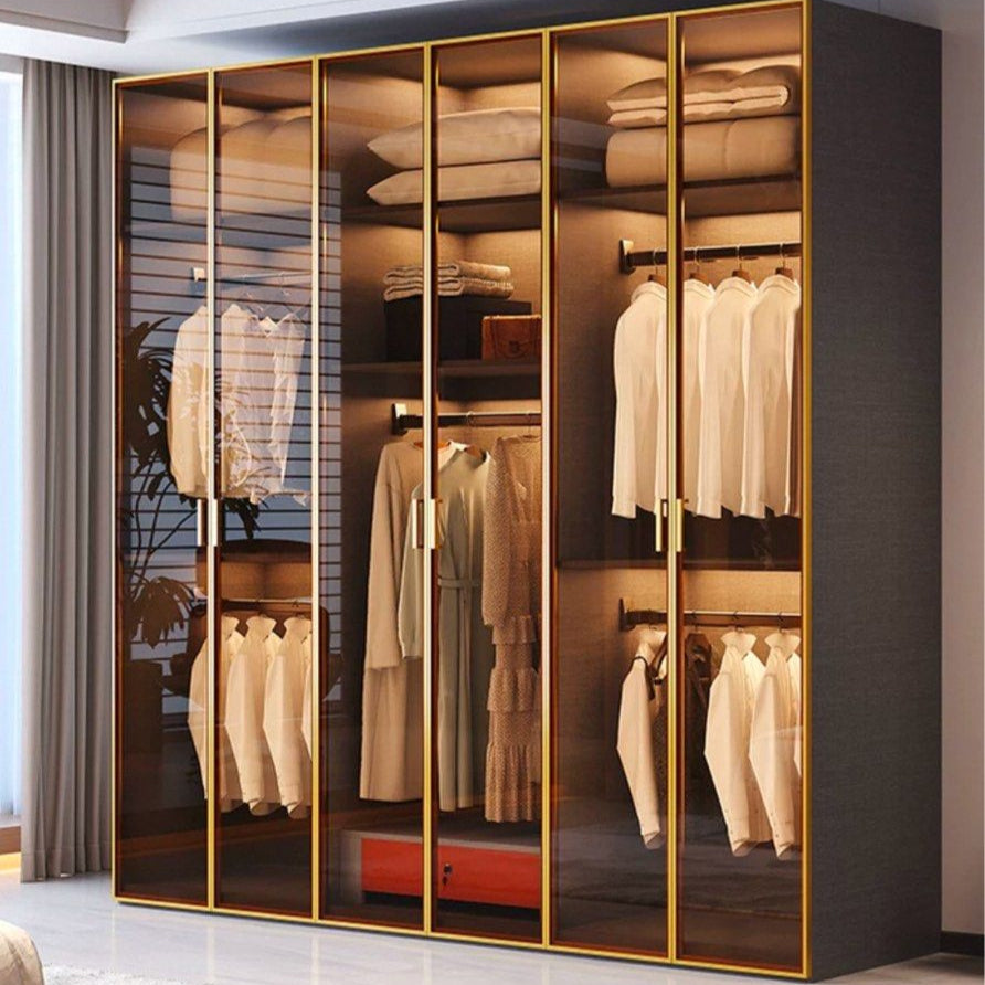 CALHUR Modern Glass Wardrobe