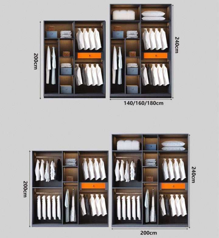 CALHUR Modern Glass Wardrobe