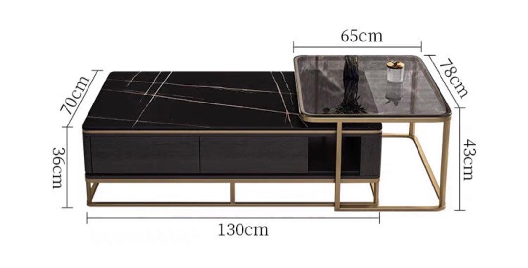 KILIAN Modern Slate Coffee Table
