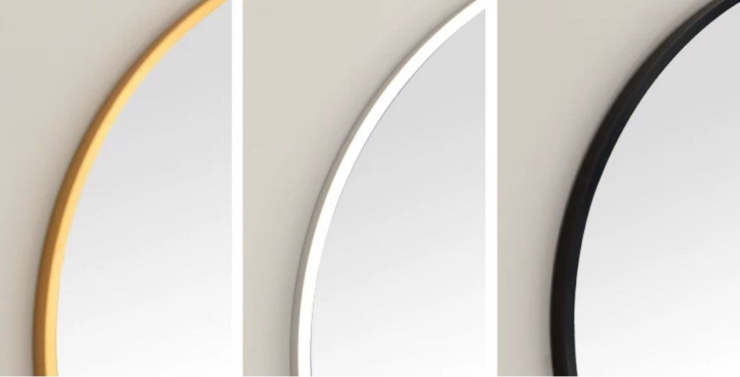 CANDIS Modern Stainless Steel Oval Mirror