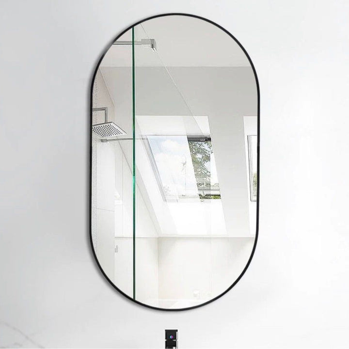 CANDIS Modern Stainless Steel Oval Mirror