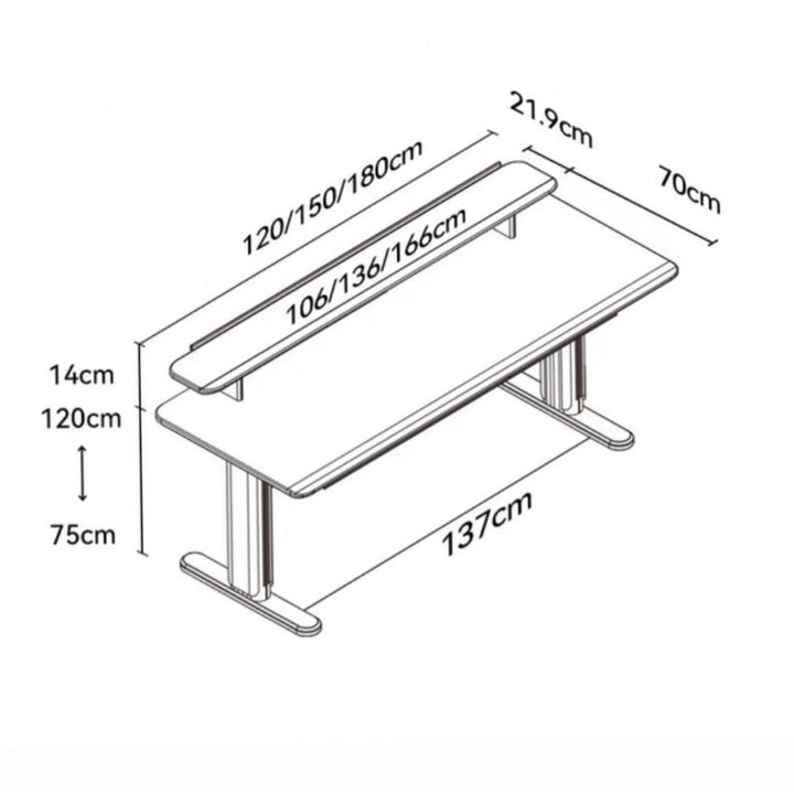 TORRIN Modern Solid Wood Smart Desk