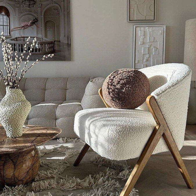 CAROLTEL Modern Boucle Lounge Chair