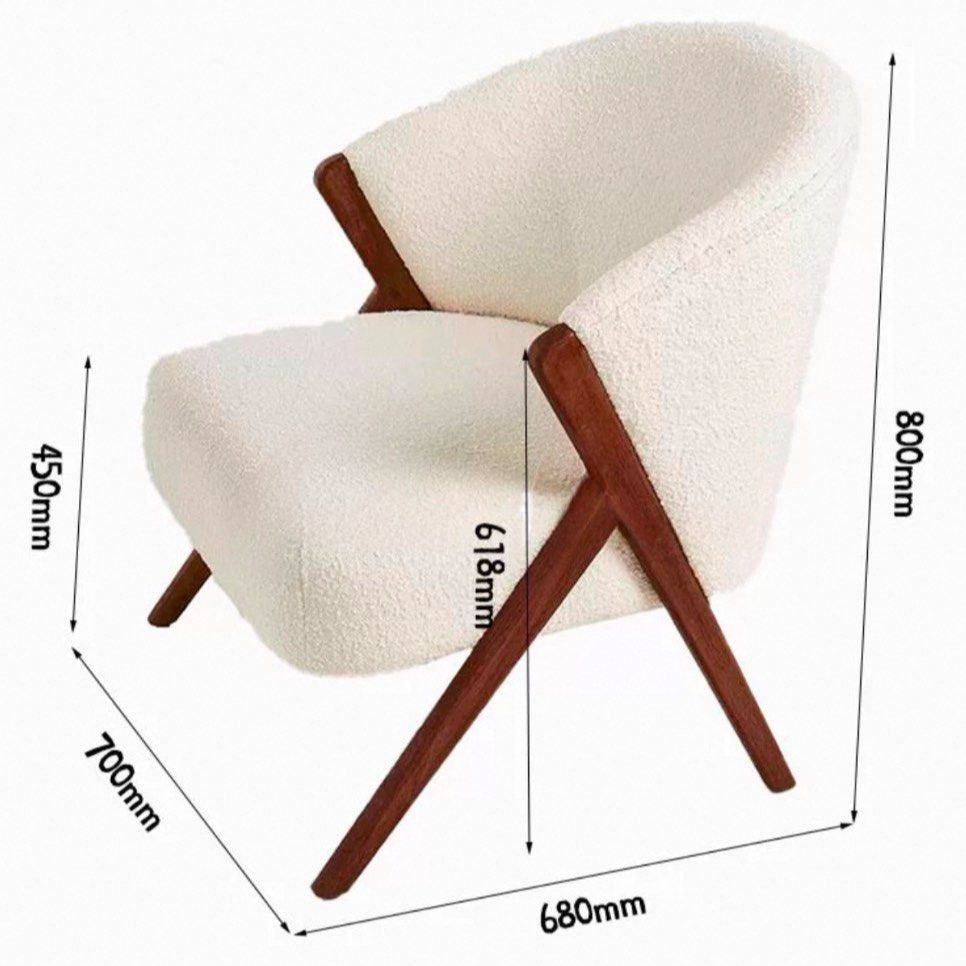 CAROLTEL Modern Boucle Lounge Chair