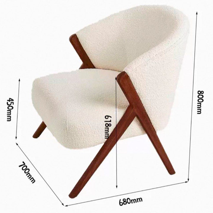 CAROLTEL Modern Boucle Lounge Chair