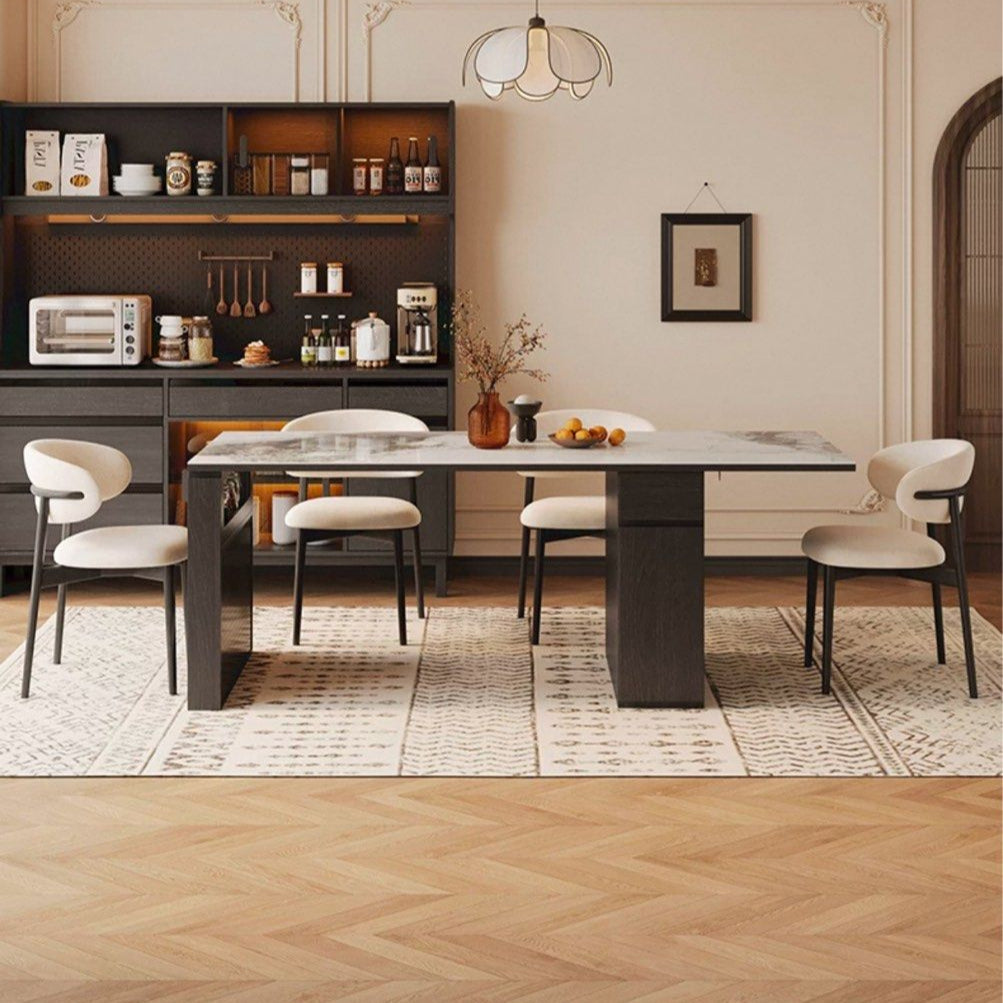 CASHEI Modern Extendable Sintered Stone Dining Table