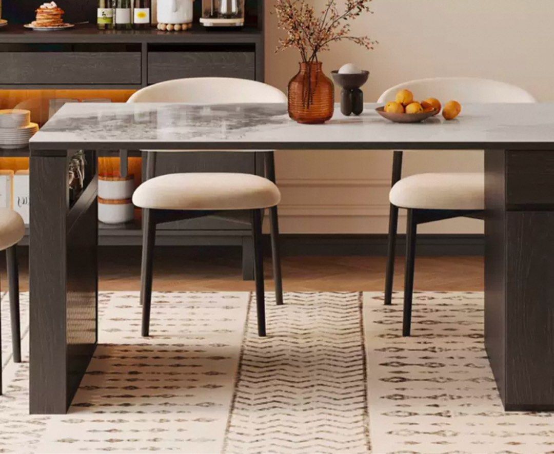 CASHEI Modern Extendable Sintered Stone Dining Table