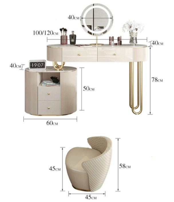 CASSO Modern Vanity Table Set