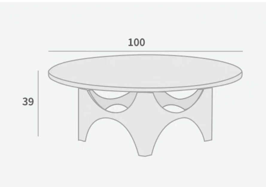 BURKE Rustic Solid Wood Round Coffee Table