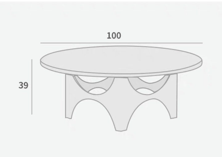 BURKE Rustic Solid Wood Round Coffee Table