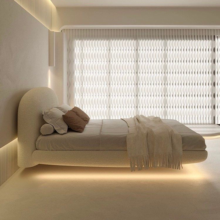 CHAPEL Modern Boucle LED Floating Bedframe