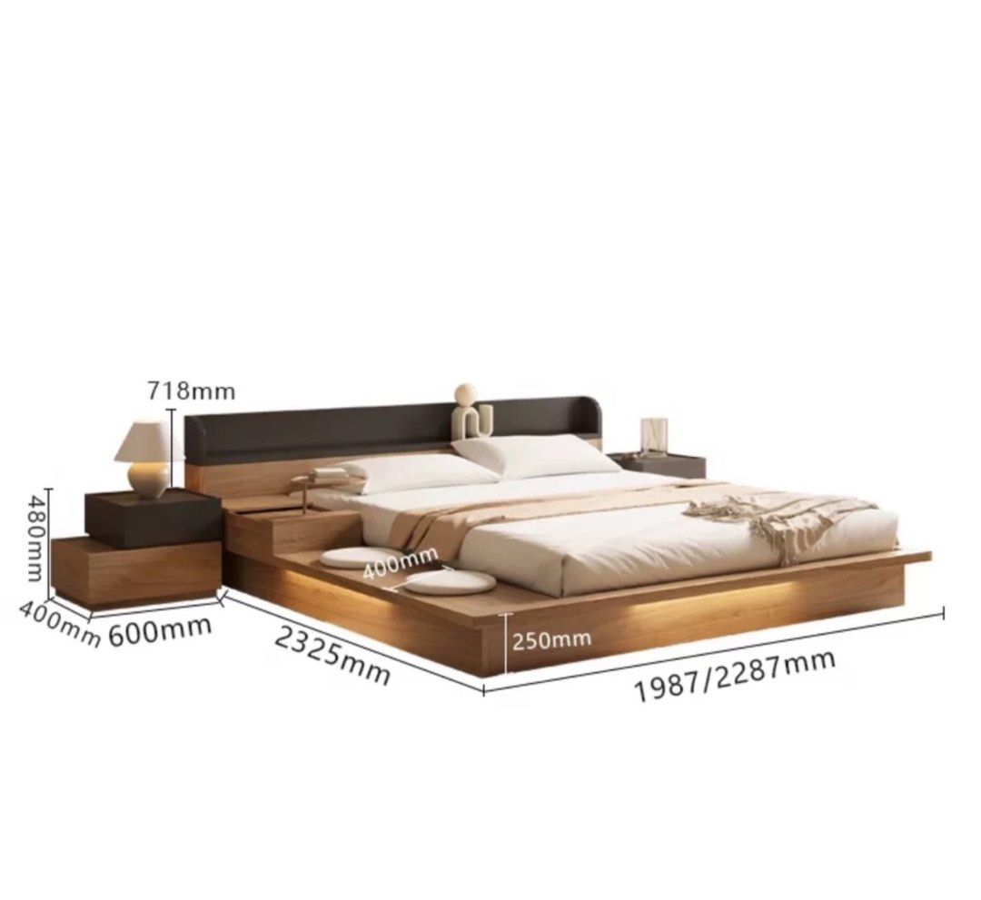 CHIS Japandi Platform Bedframe