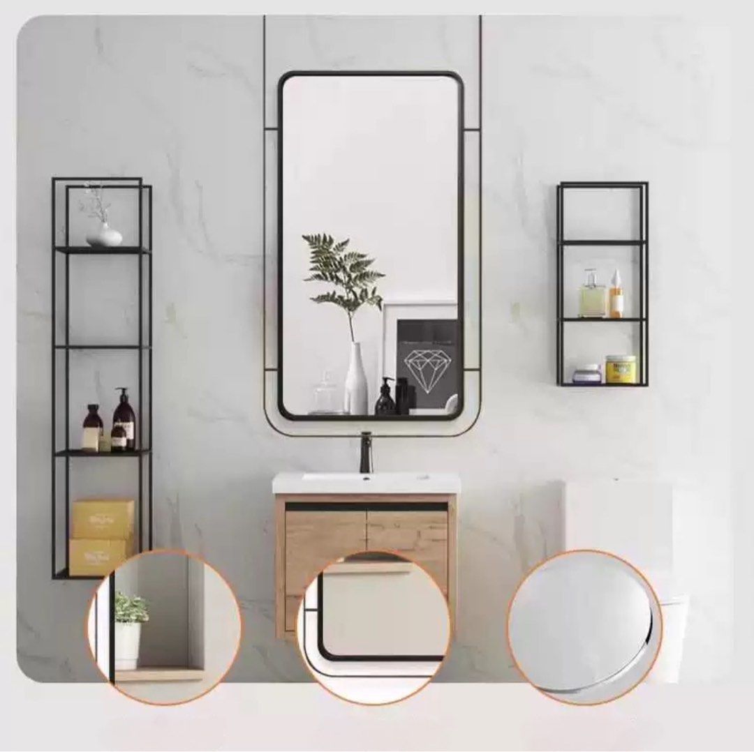 CHRIS Modern Suspended Bathroom Mirror