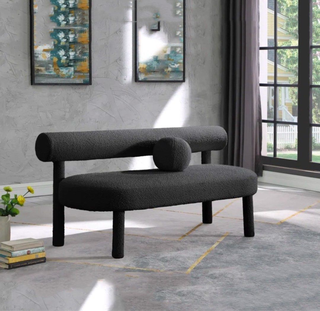 CITARO Modern Boucle Dining Bench