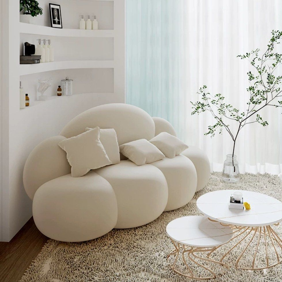 BREVELTA Modern Boucle Sofa