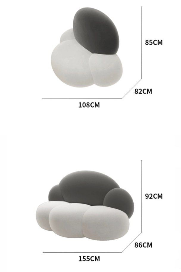 BREVELTA Modern Boucle Sofa