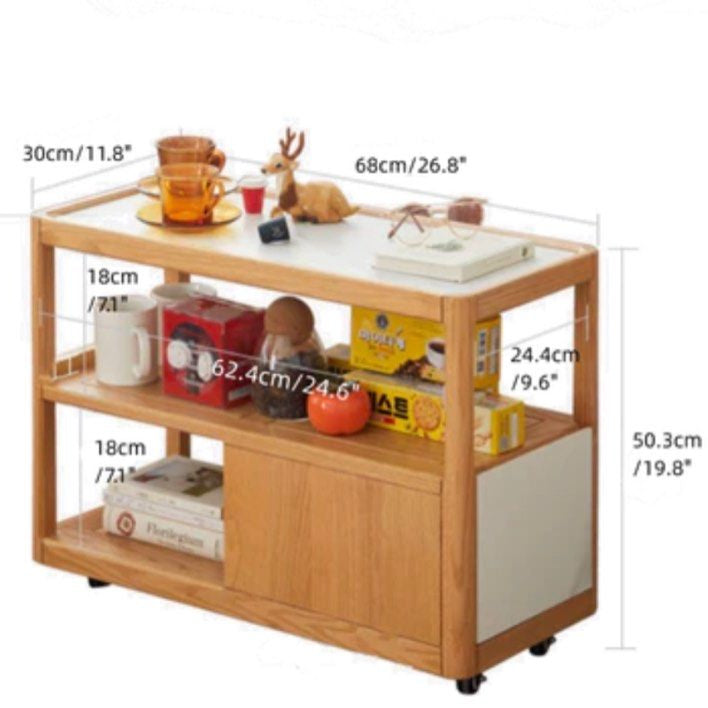 CONAN End Table with Wheels