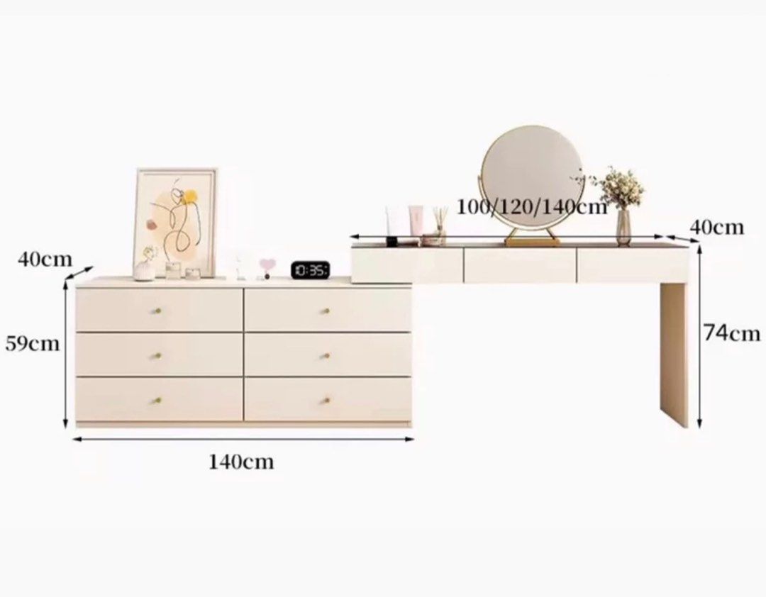 CONSTAN Modern Vanity Table Set