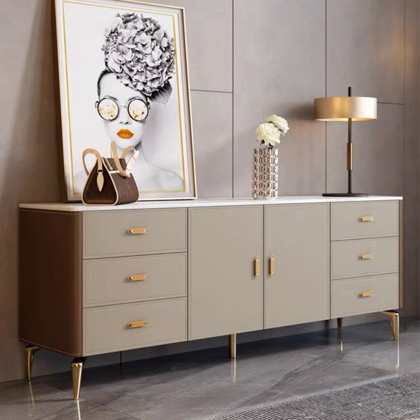 CASI Modern Leather Sideboard